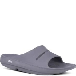 OOFOS Unisex OOAHH Slides - Slate 9 OOFOS Unisex OOAHH Slides - Slate -Shoes Sale Store OF1100 SLATE 3