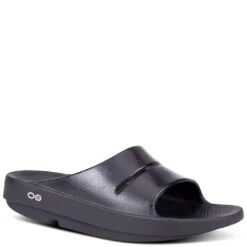 OOFOS Women's OOAHH Luxe Slide - Black -Shoes Sale Store OF1101 BLK 5