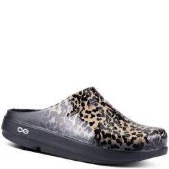 OOfos Women's Oocloog Limited Casual Clogs - Leopard -Shoes Sale Store OF1203 LEO 4