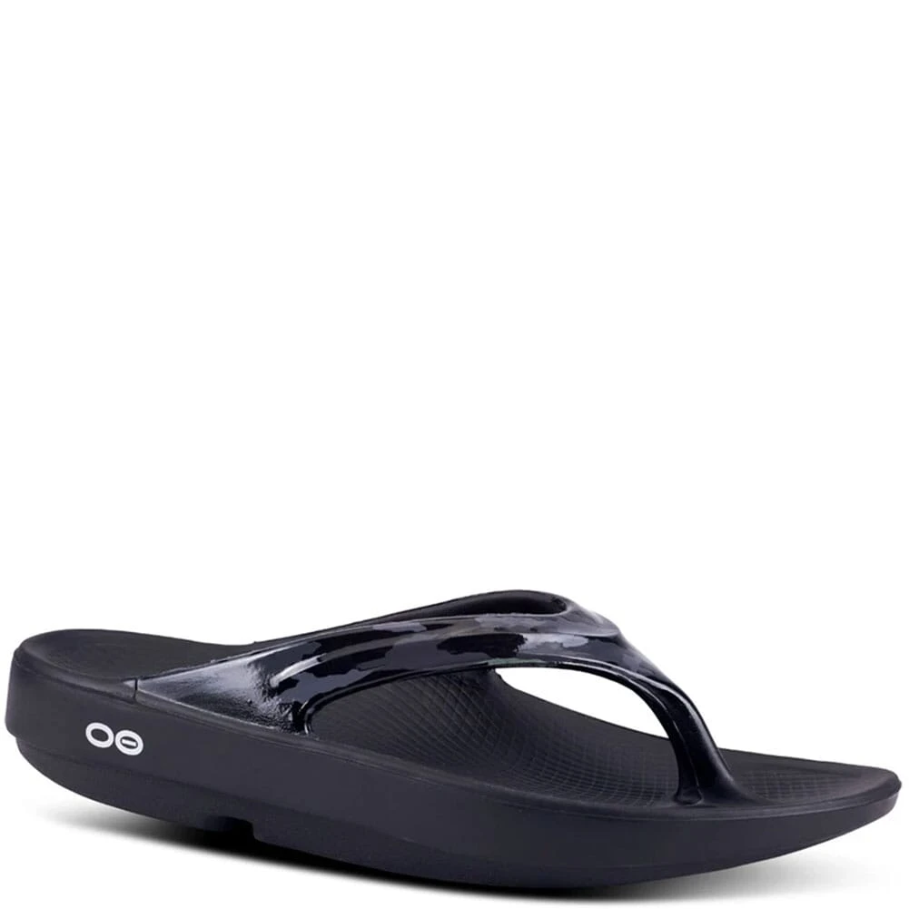 OOFOS Women's OOlala Limited Sandals - Black/Grey Camo 7 OOFOS Women's OOlala Limited Sandals - Black/Grey Camo - Image 5