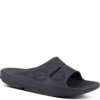OOfos Unisex OOahh Sport Slide Sandals - Black