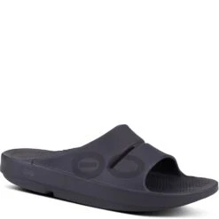 OOfos Unisex OOahh Sport Slide Sandals - Black