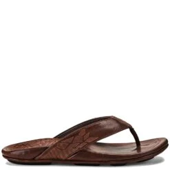 Olukai Men's Kulia Sandals - Dark Wood -Shoes Sale Store OK10353 6363 2