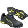 Puma Men's Amsterdam Low Safety Shoes - Black/Yellow -Shoes Sale Store PU642715