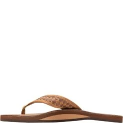 Rainbow Men's Bentley Leather Flip Flops - Buckskin