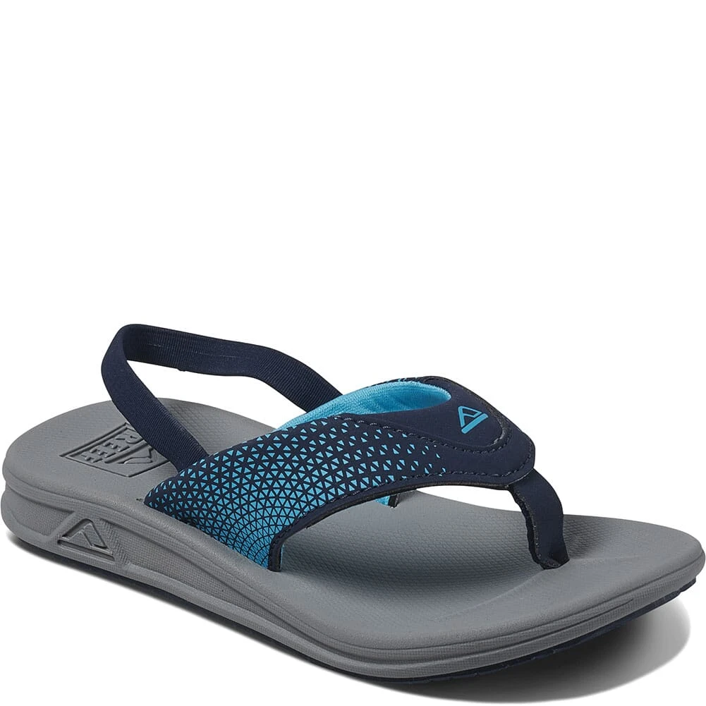 Reef Kid's Little Rover Sandals - Grey/Navy 3 Reef Kid's Little Rover Sandals - Grey/Navy