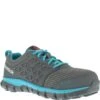 Reebok Women's Sublite Safety Shoes - Grey/Turquoise -Shoes Sale Store RKRB045