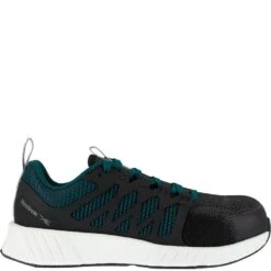 Reebok Women's Fusion Flexweave Safety Shoes - Black/Teal -Shoes Sale Store RKRB314 2