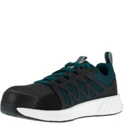 Reebok Women's Fusion Flexweave Safety Shoes - Black/Teal -Shoes Sale Store RKRB314 3