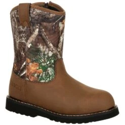 Rocky Big Kids' Lil Outdoor Ropers - Camo/Brown -Shoes Sale Store RYRKS0358Y 6