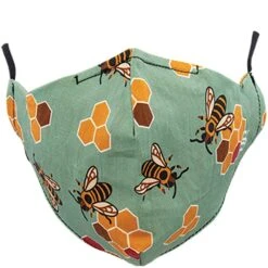 Socksmith Unisex Busy Bees Face Mask - Seafoam