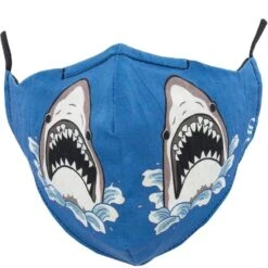 Socksmith Unisex Shark Attack Face Mask - Blue