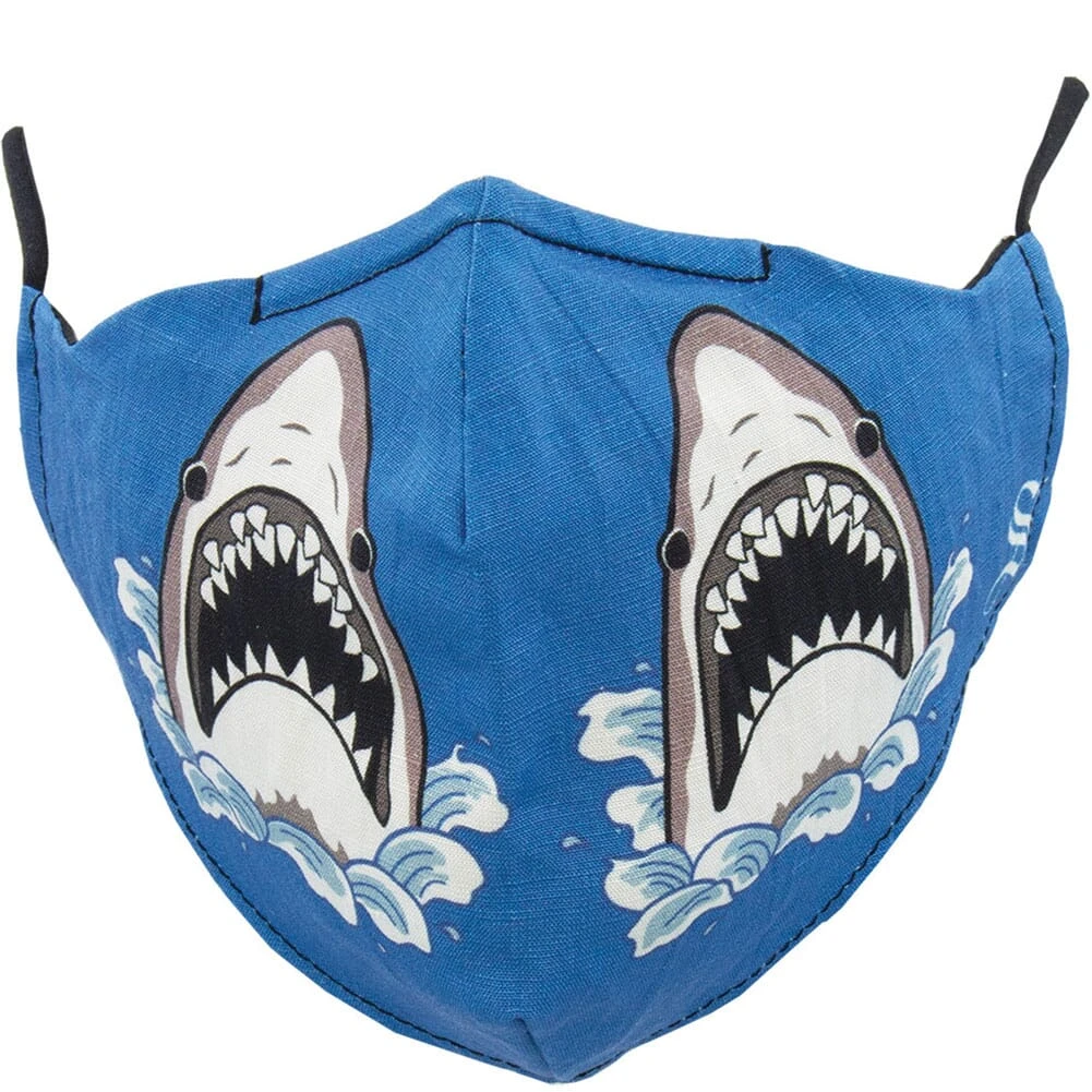 Socksmith Unisex Shark Attack Face Mask - Blue 3 Socksmith Unisex Shark Attack Face Mask - Blue