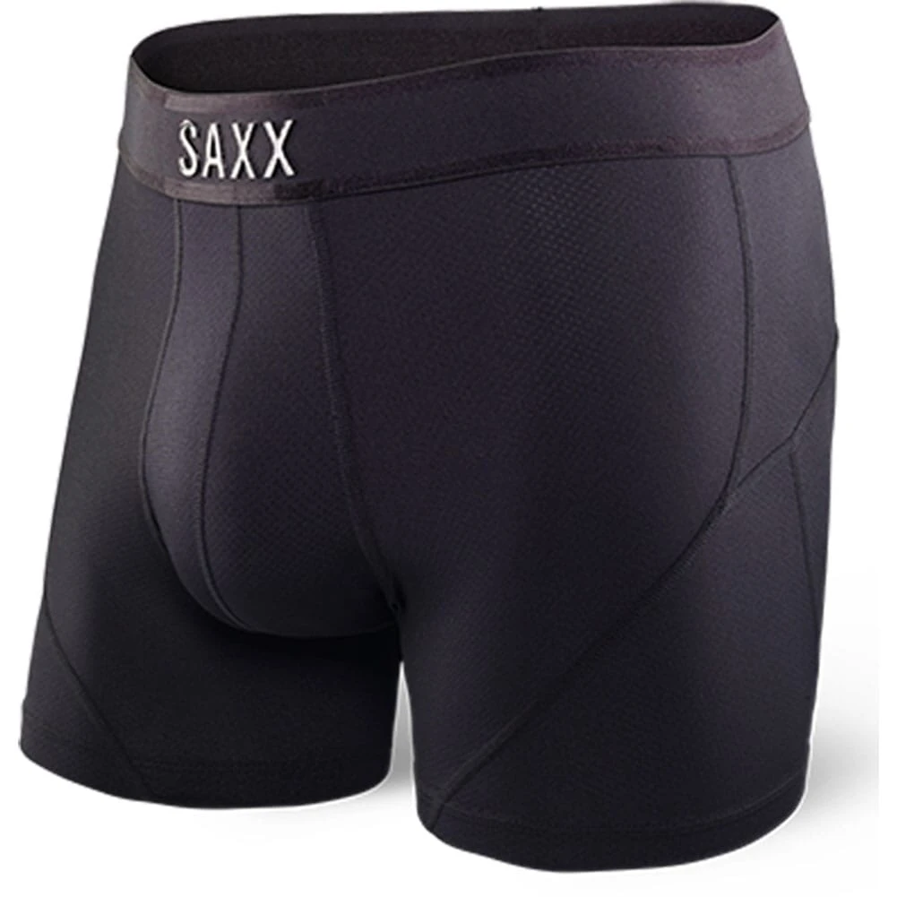 Saxx Men's Kenetic Underwear Boxer Brief - Blackout 4 Saxx Men's Kenetic Underwear Boxer Brief - Blackout - Image 2