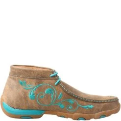 Twisted X Women's Driving Moc Chukka - Bomber/Turquoise -Shoes Sale Store TXWDM0117 2
