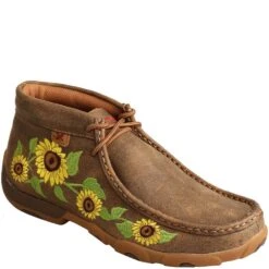 Twisted X Women's Driving Moc Chukka - Bomber/Sunflower -Shoes Sale Store TXWDM0128 5