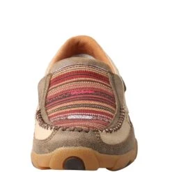 Twisted X Women's Driving Moc Slip Ons - Khaki/Multi -Shoes Sale Store TXWDMS013 4